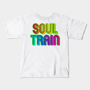 Soul Train Rainbow Neon Kids T-Shirt